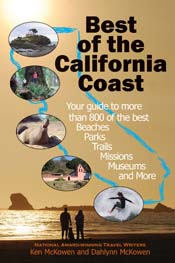 Cover photo of national awar-winnning travel book, Best of the California Coast.