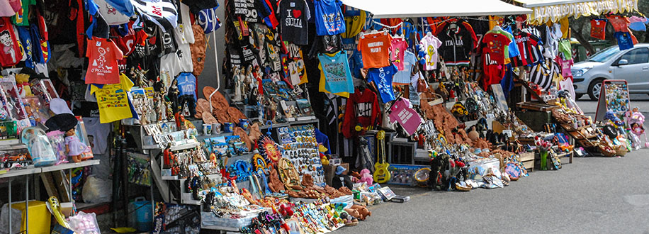 Street vendors in Messina, Sicily