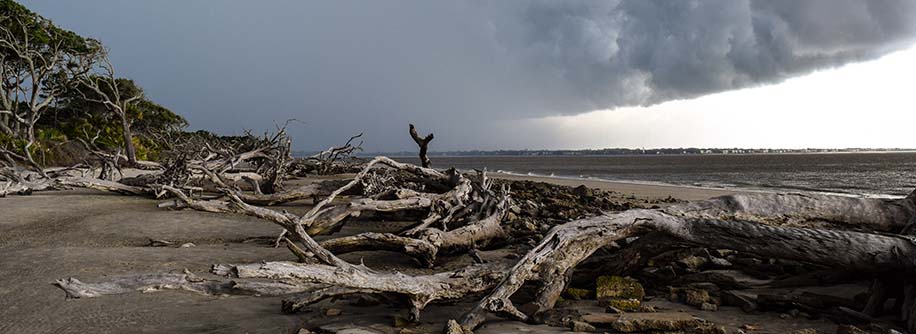 Fast approaching thunder storm on Jeckyll Island, Georgia
