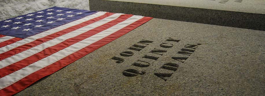 buriel site of John Quincy Adams in Quincy, Massachusetts.