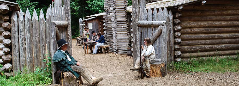 reconstructed Fort Clatsop where Lewis and Clark spent a winter on the Oregon coast.